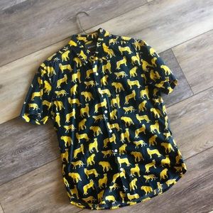 Bonobos Cheetah Button Down Short Sleeve